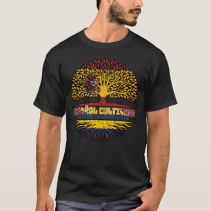 Camiseta Espanha Colombiana Bandeira da Árvore Espanhola