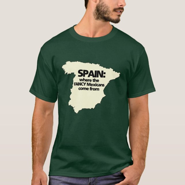 Camiseta Espanha de onde os mexicanos EXTRAVAGANTES vêm (Frente)