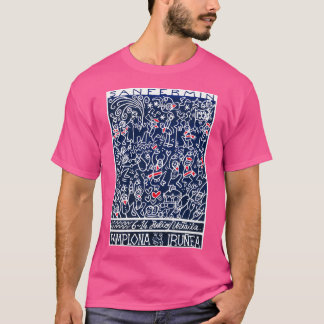 Camiseta espanha De Pamplona De 1990 A Correr Da Poster De