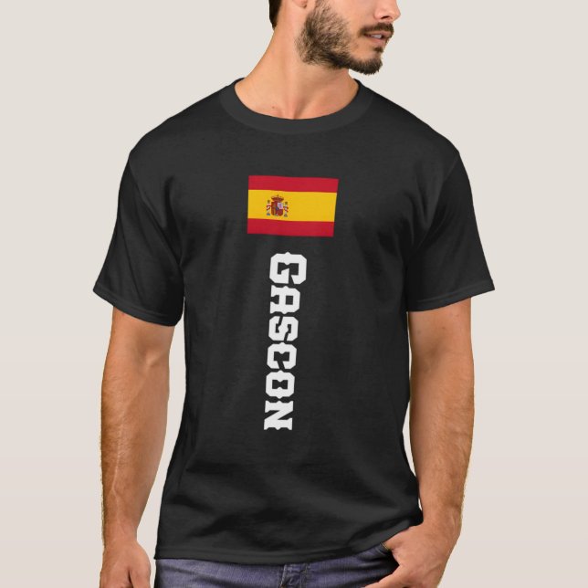 Camiseta Espanha de Sobrenome de Gascon para (Frente)