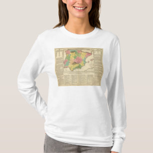 Camiseta Espanha e mapa da cronologia de Portugal