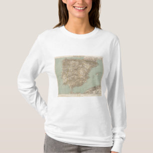 Camiseta Espanha e mapa do atlas de Portugal
