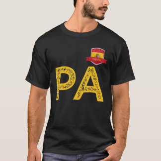 Camiseta Espanha Espa a HA Sinalizador humano Letra P e A E