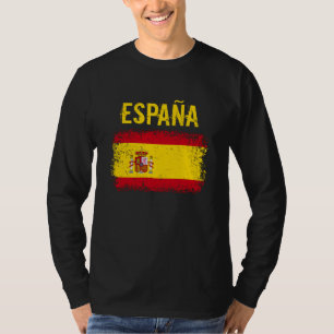 Camiseta Espanha España Bandeira de Grunge
