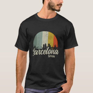 Camiseta Espanha Espanhola de Skyline Barcelona Souvenir