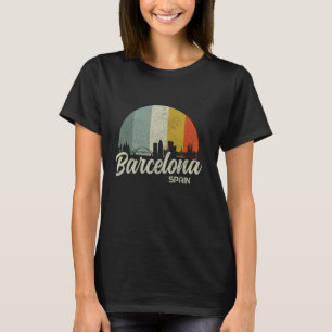 Camiseta Espanha Espanhola de Skyline Barcelona Souvenir