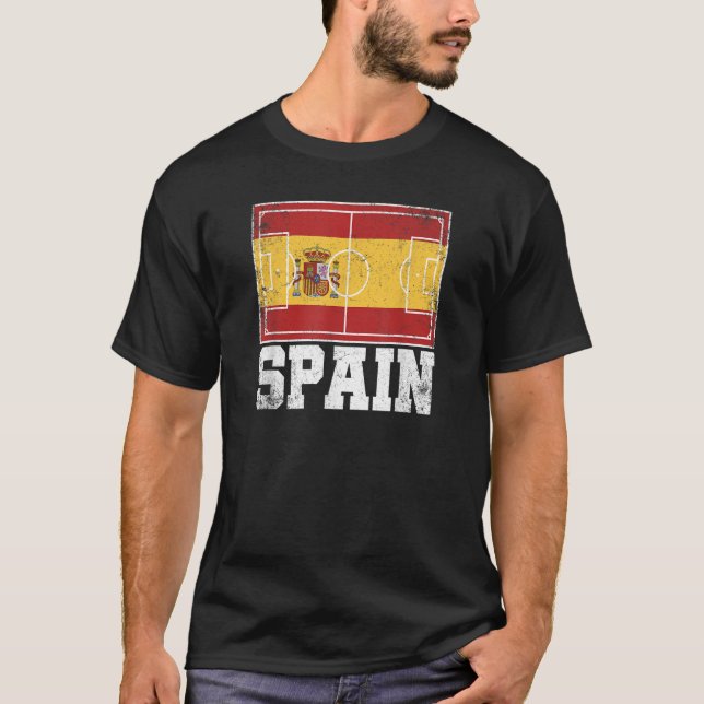 Camiseta Espanha Futebol Campo Bandeira Espana Imprensa Esp (Frente)