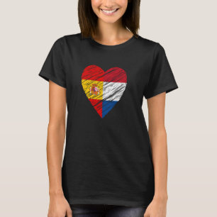 Camiseta Espanha Holandesa Coração Espanha Bandeira Holande