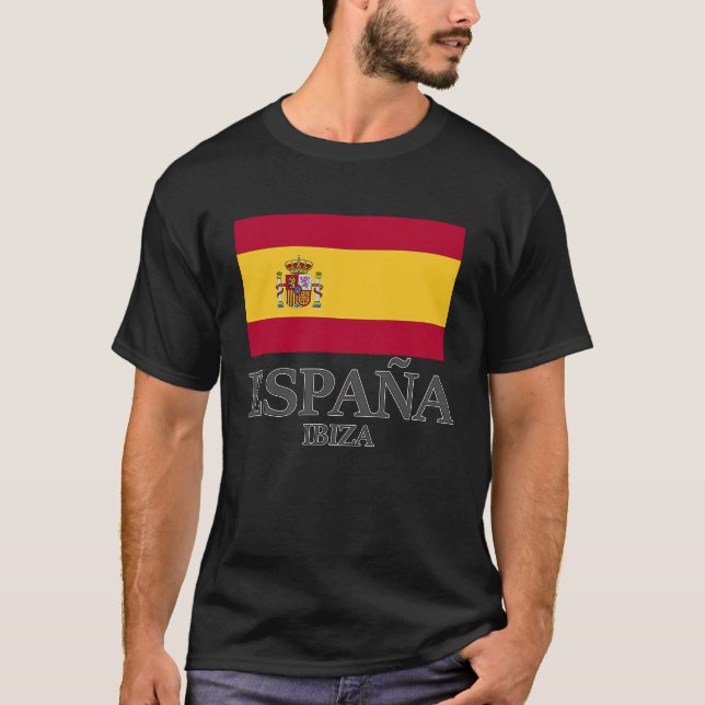 Camiseta Espanha Ibiza Flag Viagem na Europa Feriado (Frente)