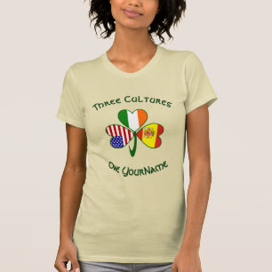 Camiseta Espanha Irlanda EUA Trevo Personalizado para Mulhe