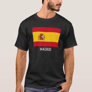Camiseta Espanha Madrid Sinalizador Emblem Bandera