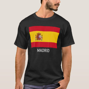 Camiseta Espanha Madrid Sinalizador Emblem Bandera