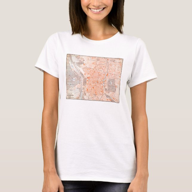 Camiseta Espanha: Mapa de Madrid, C1920 (Frente)