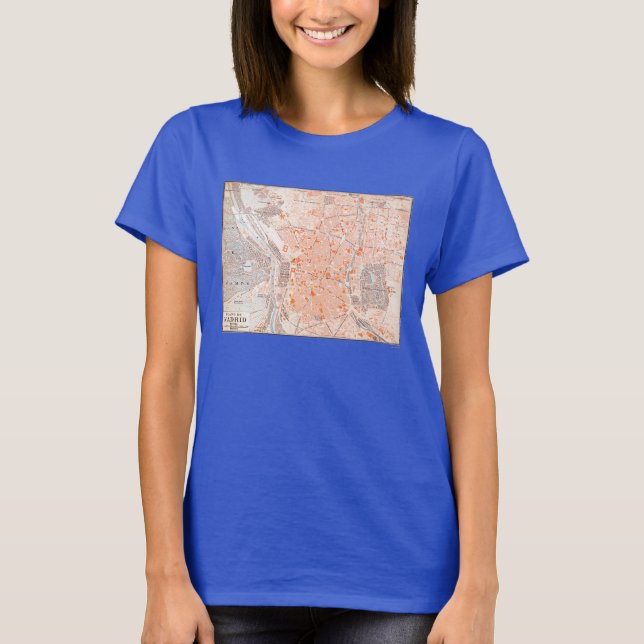 Camiseta Espanha: Mapa de Madrid, C1920 (Frente)