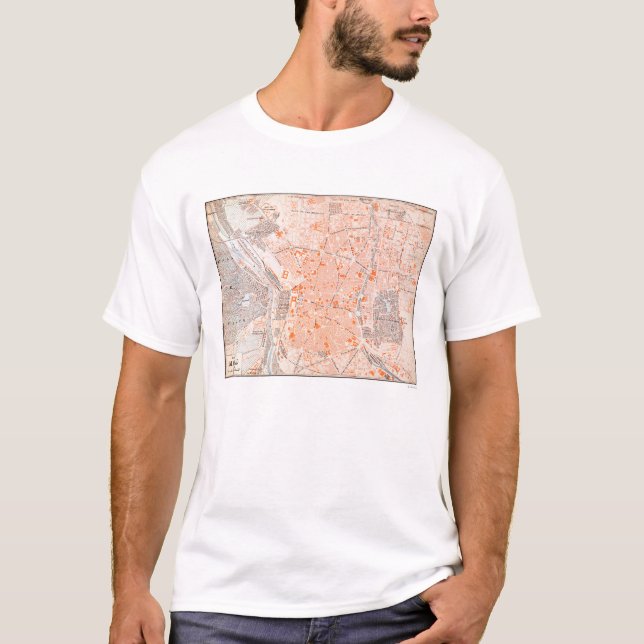 Camiseta Espanha: Mapa de Madrid, C1920 (Frente)