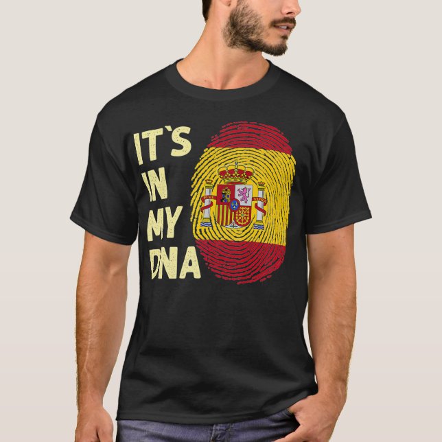 Camiseta Espanha no meu DNA, aniversário de Espanha da Equi (Frente)
