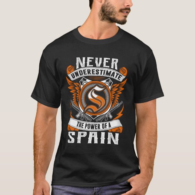 Camiseta ESPANHA - Nunca Subestime Personalizado (Frente)