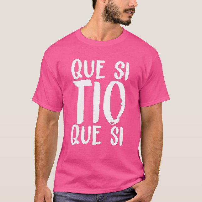 Camiseta Espanha Que Si Tio Espanhol Diversão Memória Jovem (Frente)
