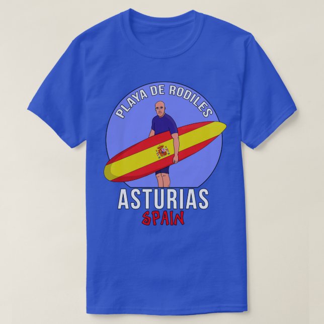 Camiseta Espanha Rodiles Beach Asturias (Frente do Design)