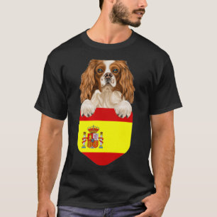 Camiseta Espanha Sinalizador Inglês Toy Spaniel Dog Em Poc