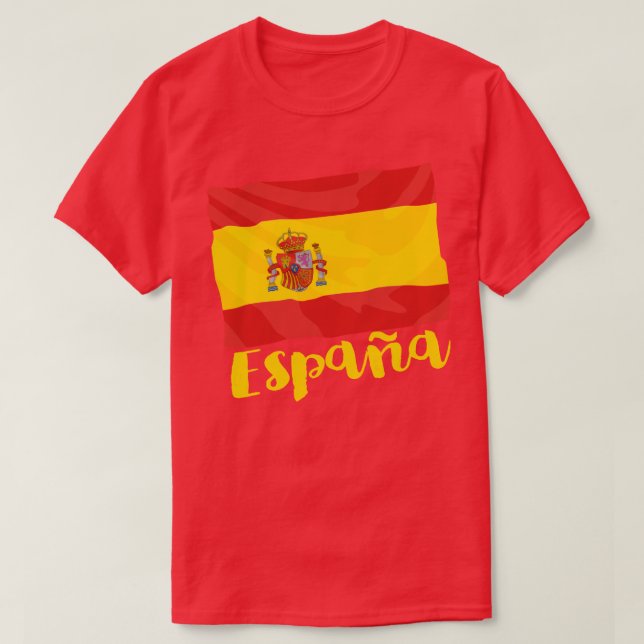 Camiseta Espanha Sinalizador T-Shirt (Frente do Design)