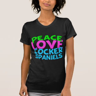 Camiseta Espanhóis do Cocker Peace Love