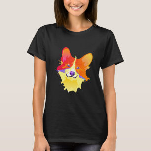 Camiseta Espanhol Arte Esparsa Corgi Colorida Cute Corgis W