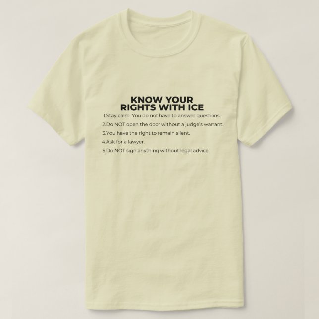 Camiseta Espanhol e Inglês Conheça Seus Direitos ICE (Frente do Design)