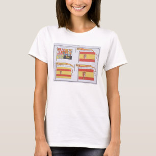 Camiseta Espanhol embandeira, de um livro francês das