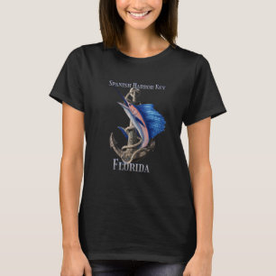 Camiseta Espanhol Harbor Key Florida Swordfish Marlin Ocean