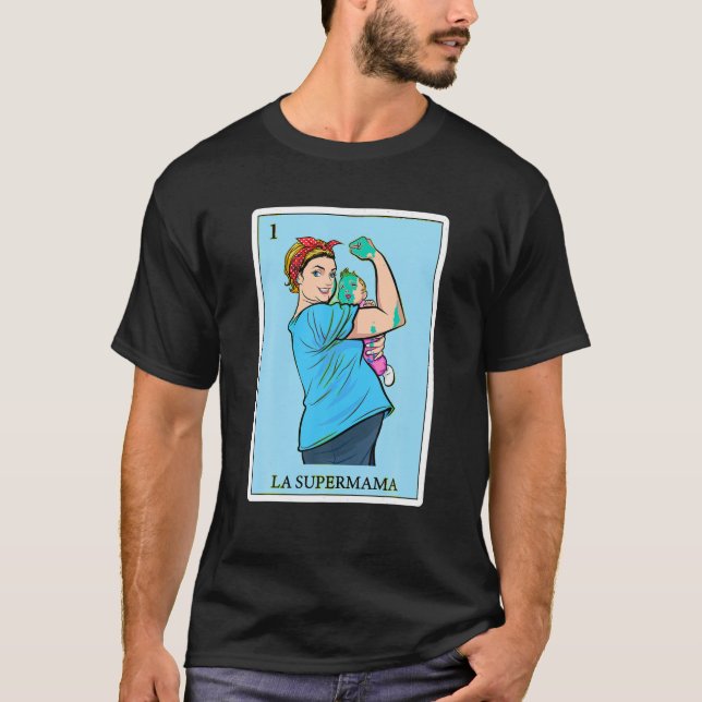Camiseta Espanhol mexicano Bingo Engraçado Presente Mãe La  (Frente)
