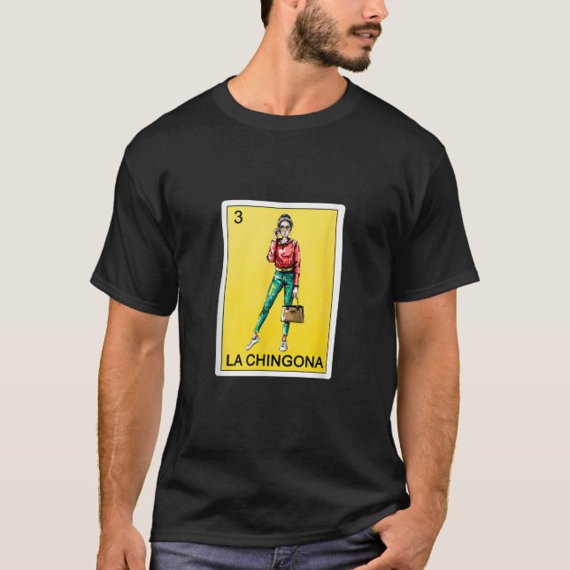 Camiseta Espanhol Mexicano Bingo Funny Gifts La Chingona T  (Frente)