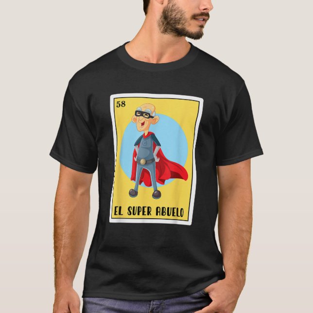 Camiseta Espanhol mexicano Bingo Funny Presente Abuelo El S (Frente)