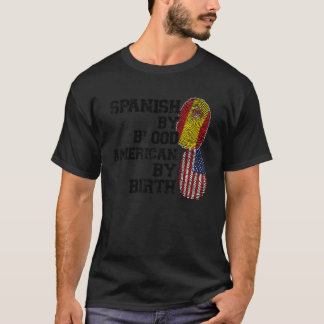 Camiseta Espanhol por sangue americano por nascimento espan