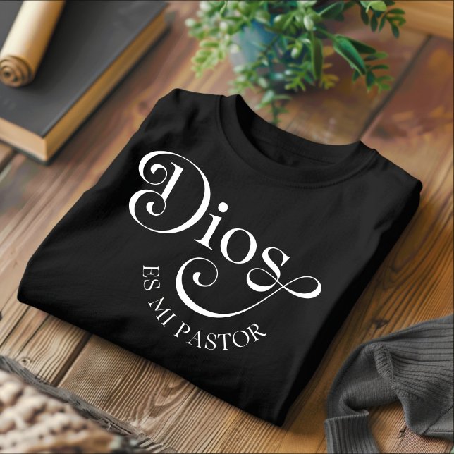 Camiseta Espanhola Cristã Dios Es Mi Pastor (Criador carregado)