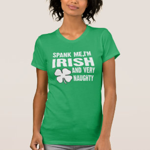 Camiseta ESPANQUE-ME que eu sou IRLANDÊS E MUITO