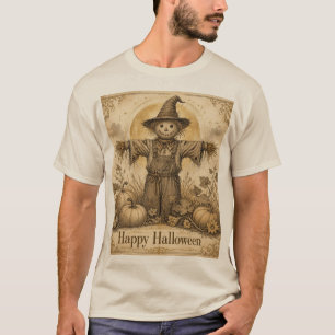 Camiseta Espantalho Abóbora Halloween