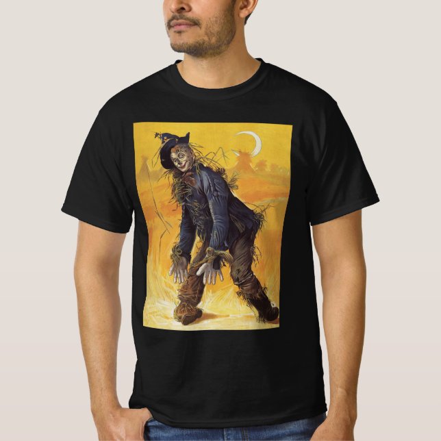 Camiseta Espantalho do Mágico de Oz, Contos de Fada de Vint (Frente)