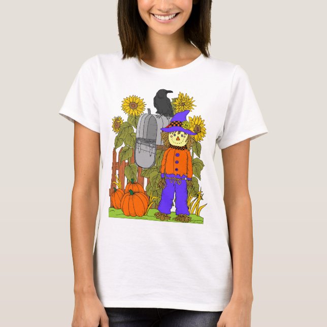Camiseta Espantalho e Pumpkins (Frente)