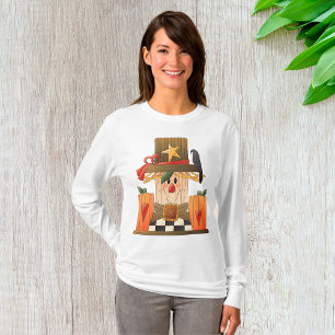 Camiseta Espantalho Russo com Pumpkins e Corvo