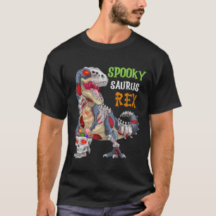 Camiseta Espantalho Sáurio Rex Dinossauro Zumbi Halloween