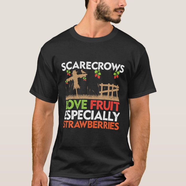Camiseta Espantardas Adoram Fruta Especialmente Morangos (Frente)