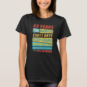 Camiseta Espantoso 63 Anos Vintage 63º Aniversário