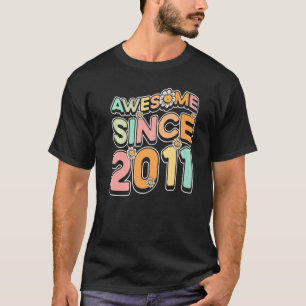 Camiseta Espantoso Desde 2011, Ano De Nascimento Floral Com