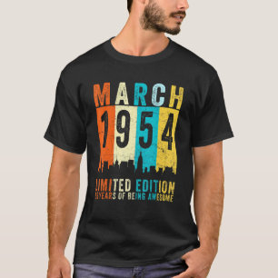 Camiseta Espantoso desde março de 1954 68º Aniversário da V