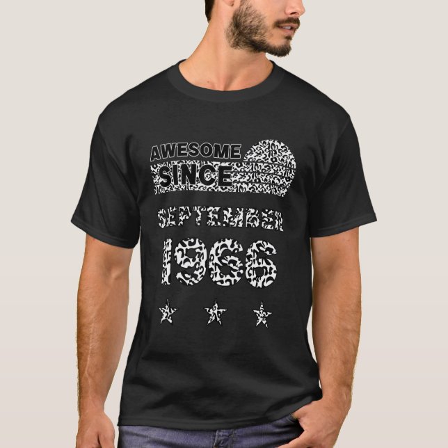 Camiseta Espantoso desde setembro de 1966 Leopard 1966 sete (Frente)