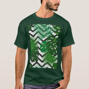 Camiseta Espargo exótico de palmeiras tropicais de selva