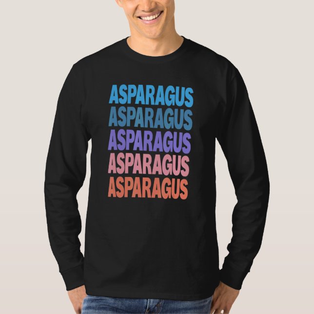 Camiseta Espargos de Texto Repetido Moderno (Frente)