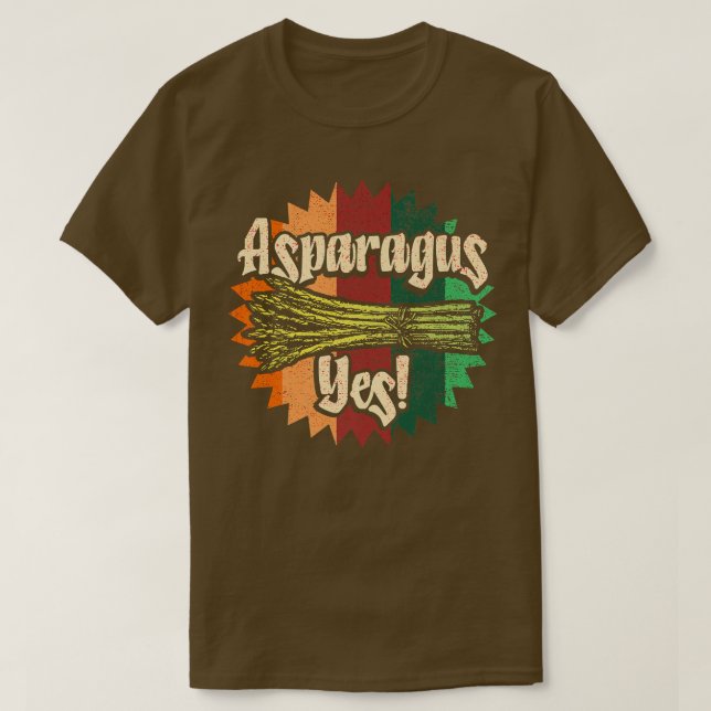 Camiseta Espargos Sim Engraçado Jardineiro Vegetal (Frente do Design)