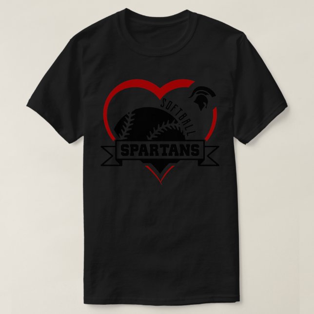 Camiseta Espartanos Softball Heart Sport (Frente do Design)